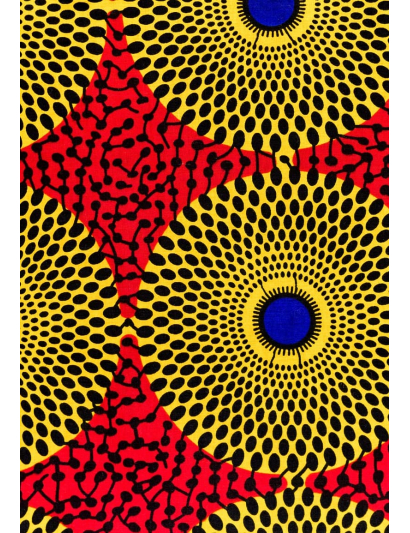 Des couleurs intenses, des formes graphiques disques… Le wax dans toute sa splendeur.
