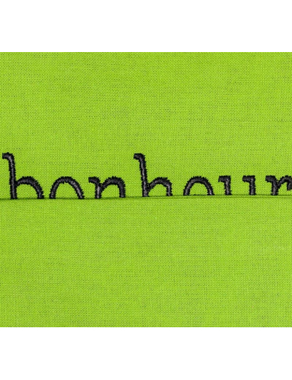 Message surprise bordé à l'intérieur de la doublure du sac: du pep's pour votre journée