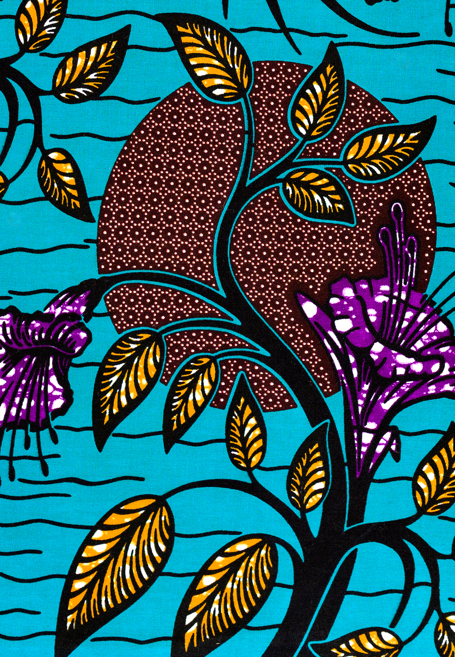 Motif tissus Wax Fleur hibiscus pour sac en tissus